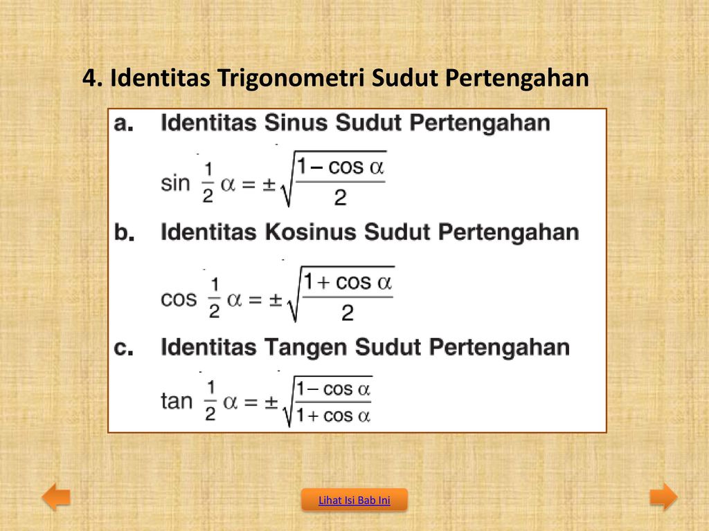 Contoh Soal Trigonometri Sudut Pertengahan Beinyu